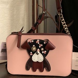 Double zip small crossbody Kate spade dog pup bag